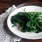 Pea Shoots with Browned Butter