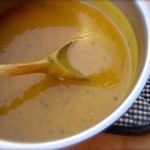 Spicy Sweet Potato Soup with Greens
